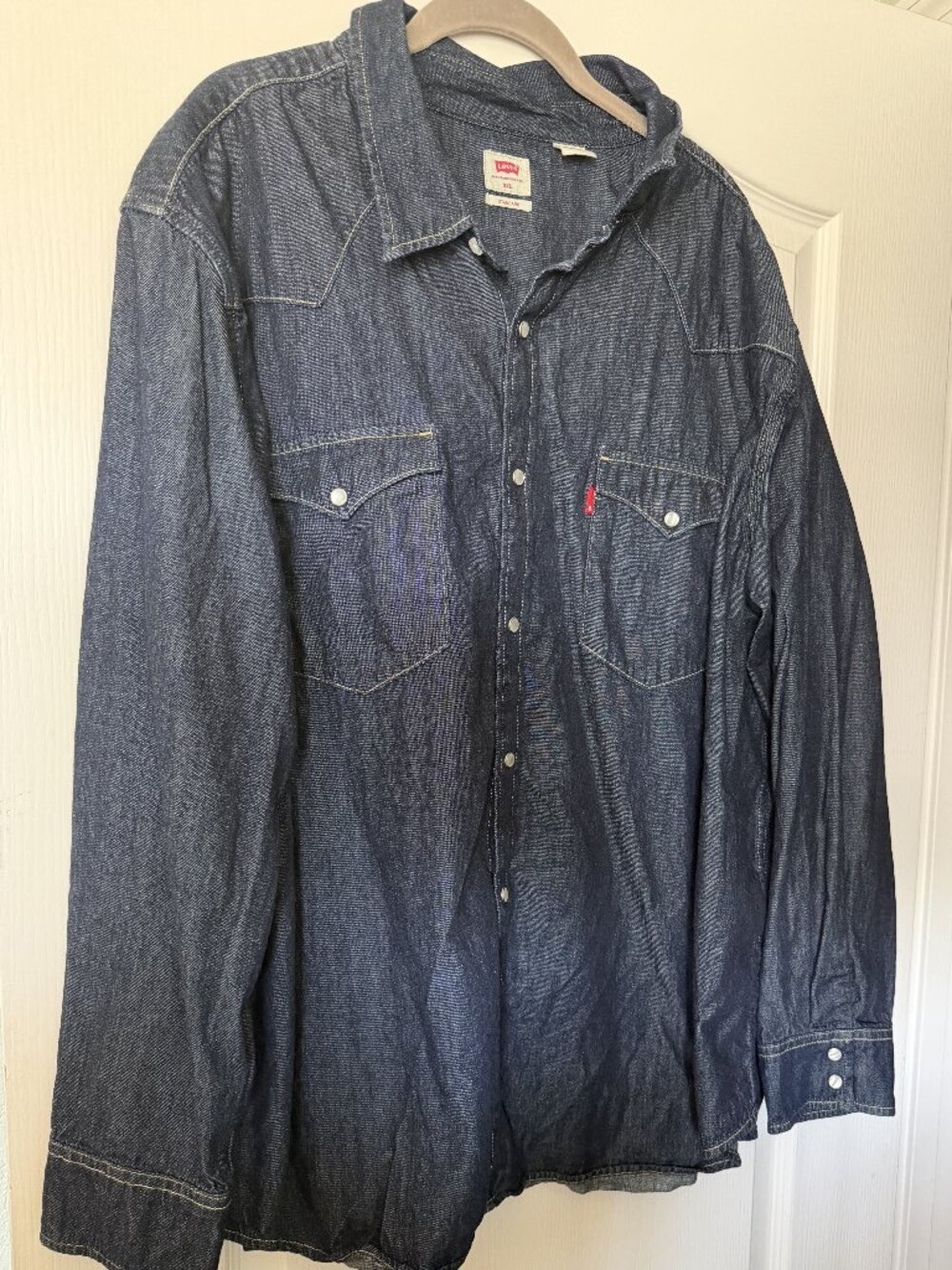 Levi's Denim Western Shirt with Snap Buttons and Chest Pockets